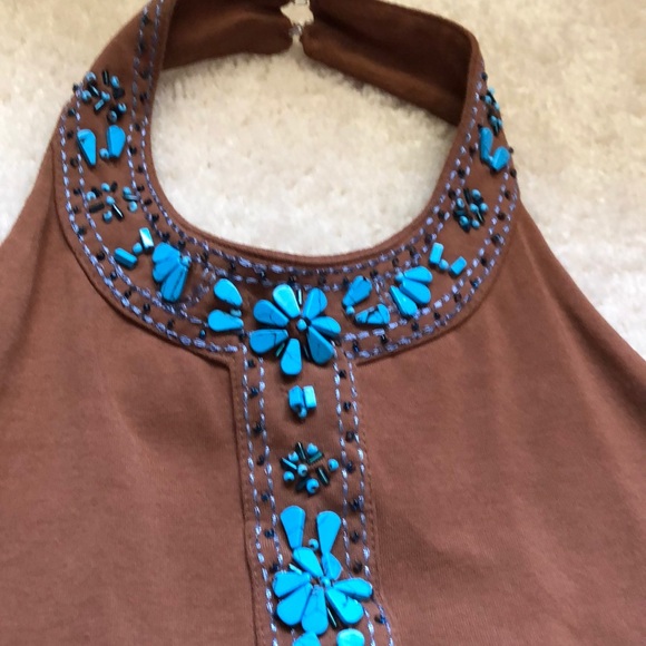 DKNY BOHO style hulter top - Picture 3 of 7
